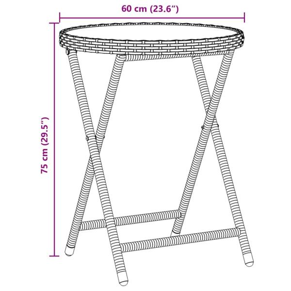 3-teiliges Garten Bistro Set mit Kissen Beige Poly Rattan