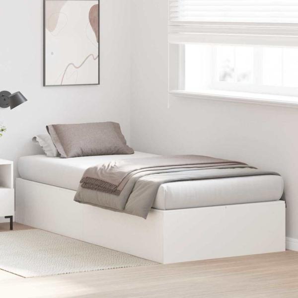 Stauraum Bettgestell Weiß 90x200 cm
