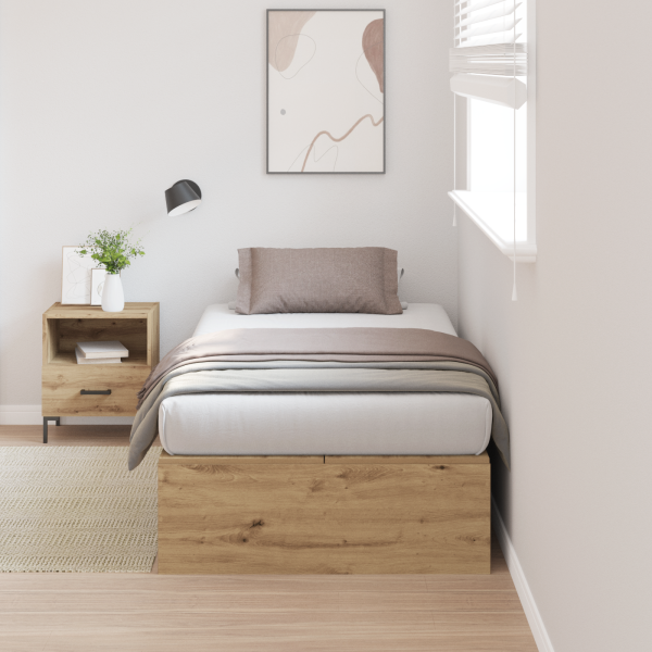 Stauraumbett Rahmen Artisan Eiche 90x200 cm
