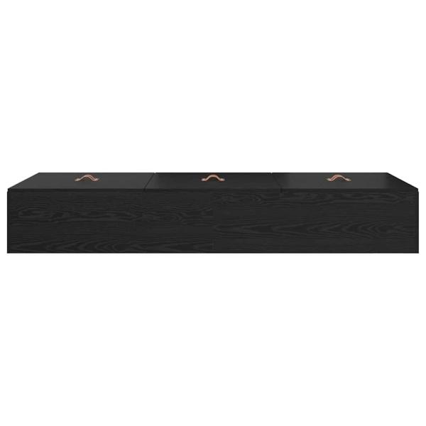 Stauraumbettgestell Schwarz Eiche 100x200 cm