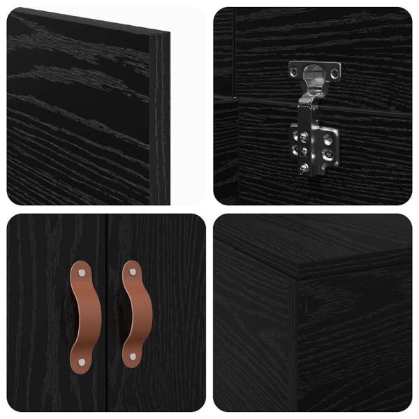 Stauraumbettgestell Schwarz Eiche 100x200 cm