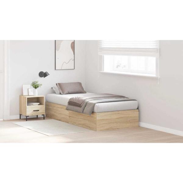 Stauraumbett Rahmen Sonoma Eiche 100x200 cm