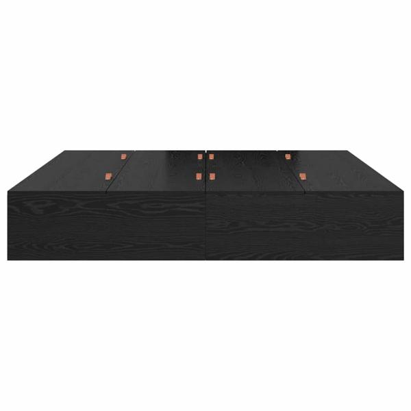 Stauraum Bettgestell Schwarz Eiche 200x200 cm