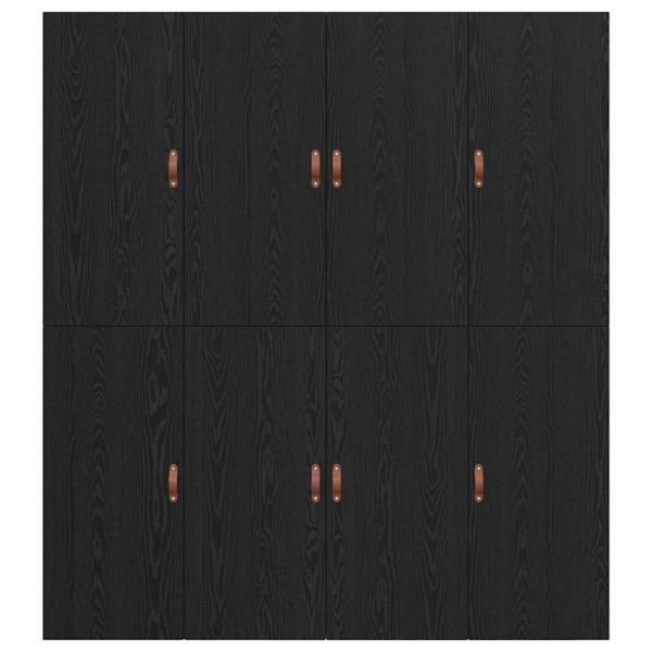 Stauraum Bettgestell Schwarz Eiche 200x200 cm