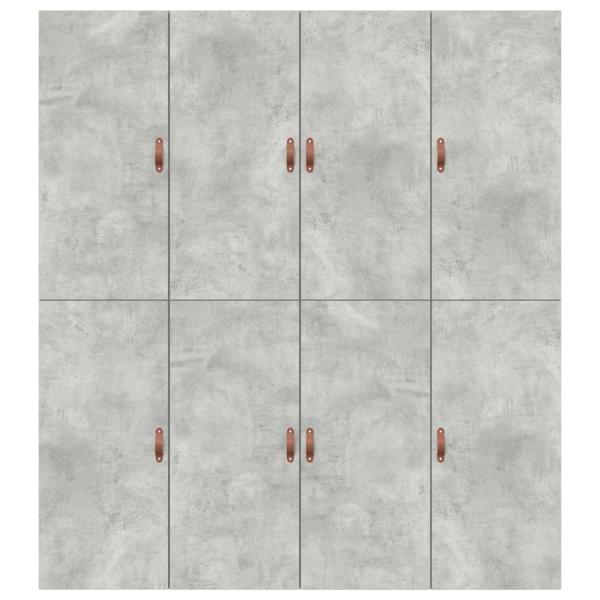 Stauraum-Bettenrahmen Beton Grau 200x200 cm