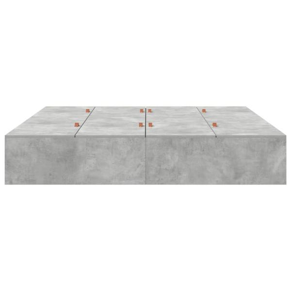 Stauraum-Bettenrahmen Beton Grau 200x200 cm