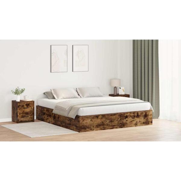 Schlafsofa Rahmen Geräucherte Eiche 200x200 cm