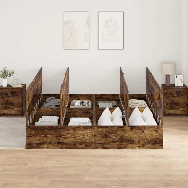 Schlafsofa Rahmen Geräucherte Eiche 200x200 cm
