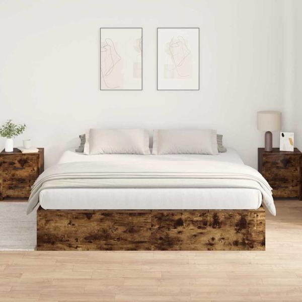 Schlafsofa Rahmen Geräucherte Eiche 200x200 cm