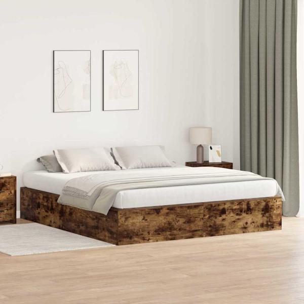 Schlafsofa Rahmen Geräucherte Eiche 200x200 cm