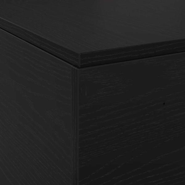 Stauraumbettgestell Schwarz Eiche 150x200 cm