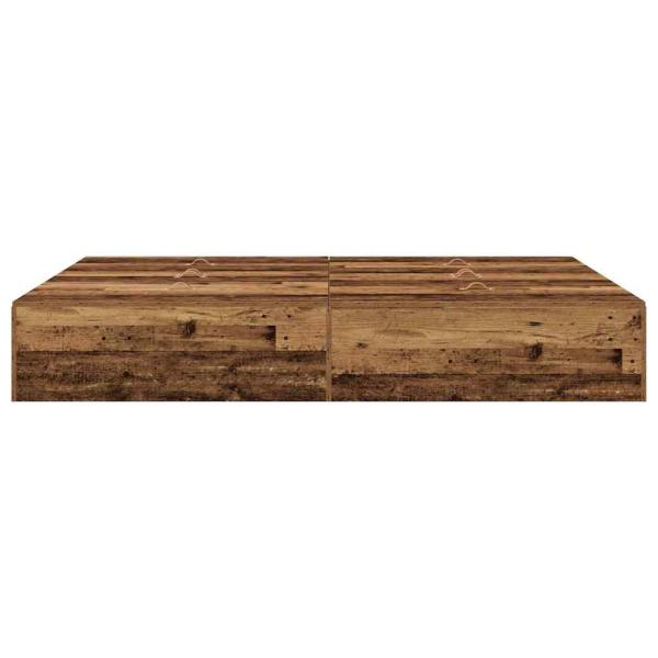 Bettgestell mit Stauraum Altes Holz 150x200 cm