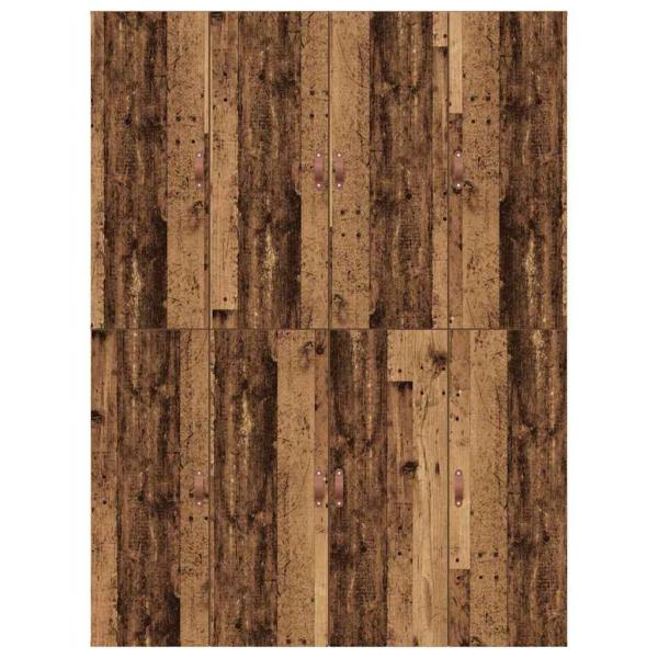 Bettgestell mit Stauraum Altes Holz 150x200 cm