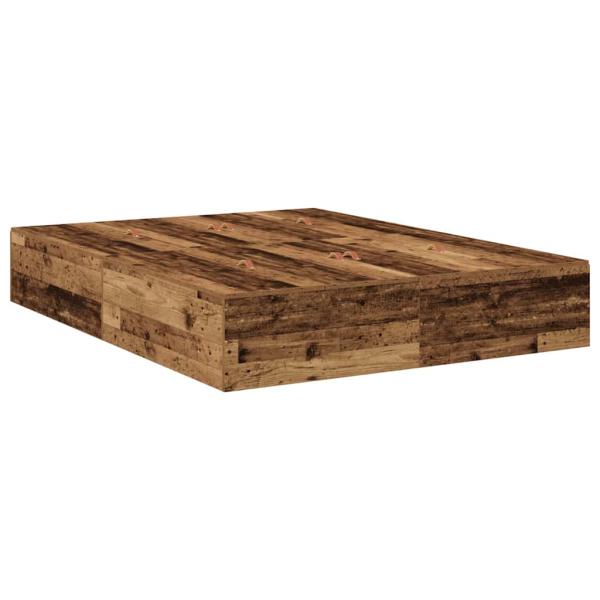 Bettgestell mit Stauraum Altes Holz 150x200 cm