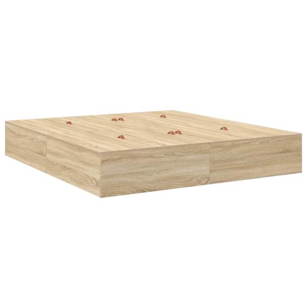 Stauraum Bettgestell Sonoma Eiche 180x200 cm