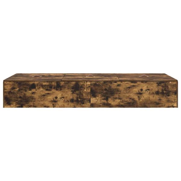 Stauraum Bettgestell Rauch Eiche 90x190 cm