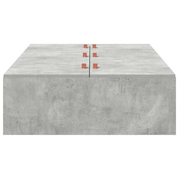 Bettgestell Beton grau Holzwerkstoff Robust