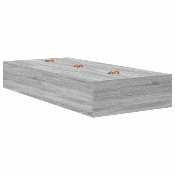 Stauraumbettgestell Grau Sonoma 75x190 cm