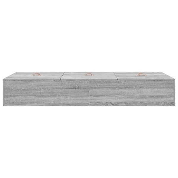 Stauraumbettgestell Grau Sonoma 75x190 cm