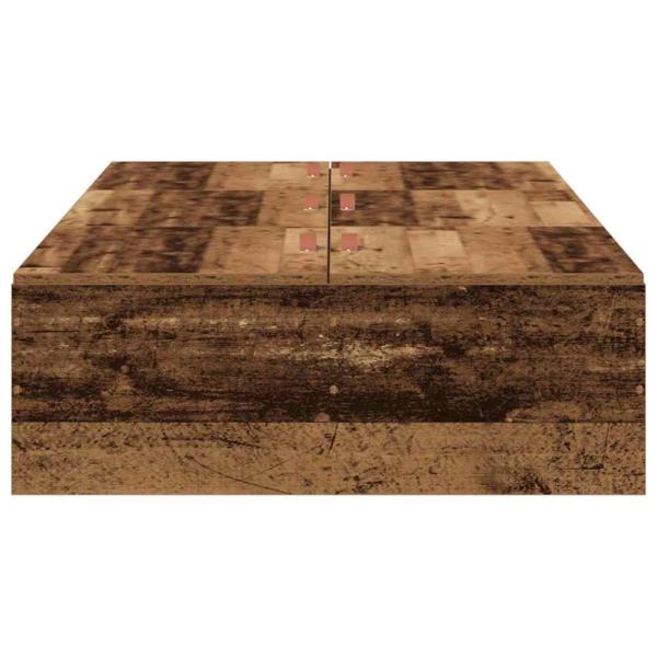 Bett mit Stauraum Altes Holz Massivholz Schlicht