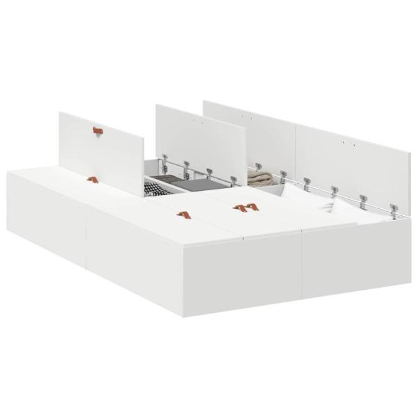 Stauraum Bettgestell Weiß 120x190 cm