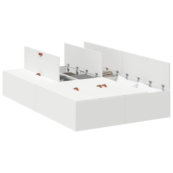 Stauraum Bettgestell Weiß 120x190 cm