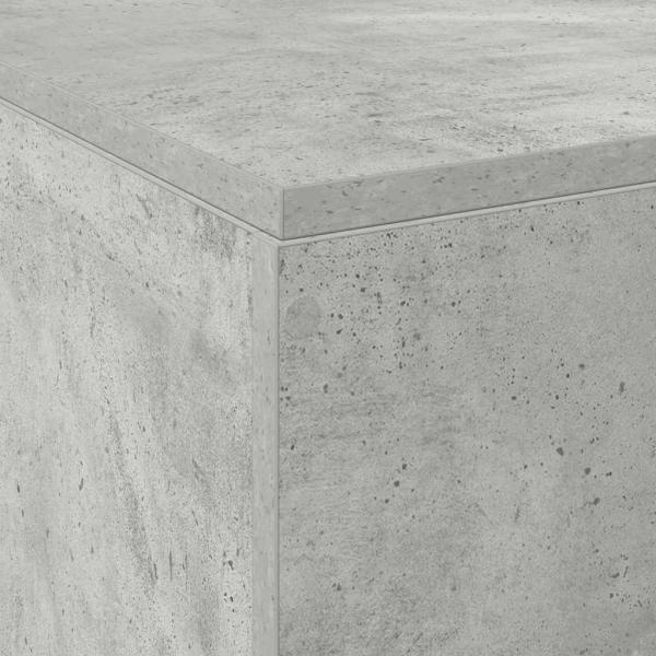 Aufbewahrungsbettgestell Beton Grau 120x190 cm