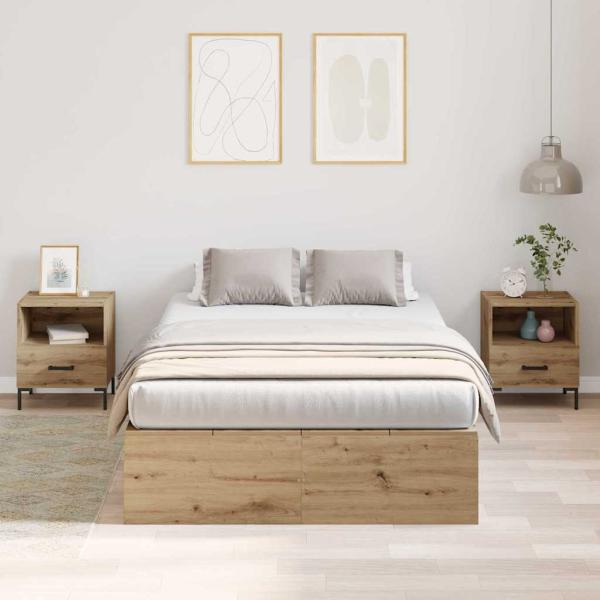 Stauraum Bettgestell Artisan Eiche 120x190 cm