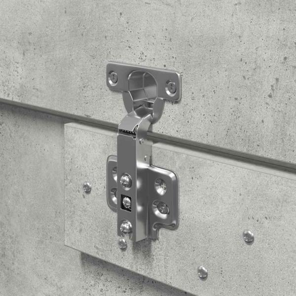 Bettgestell mit Stauraum Beton Grau 140x190 cm