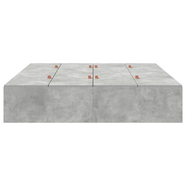 Bettgestell mit Stauraum Beton Grau 140x190 cm