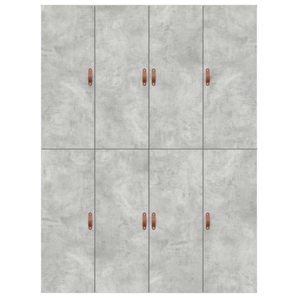 Bettgestell mit Stauraum Beton Grau 140x190 cm