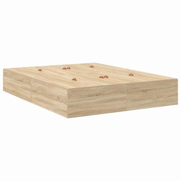 Stauraum Bettgestell Sonoma Eiche 135x190 cm