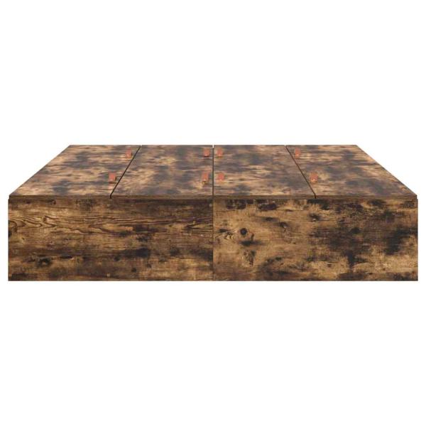 Bettgestell mit Stauraum Räuchereiche 135x190 cm
