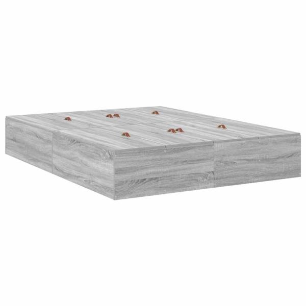 Stauraum Bettgestell Grau Sonoma 135x190 cm