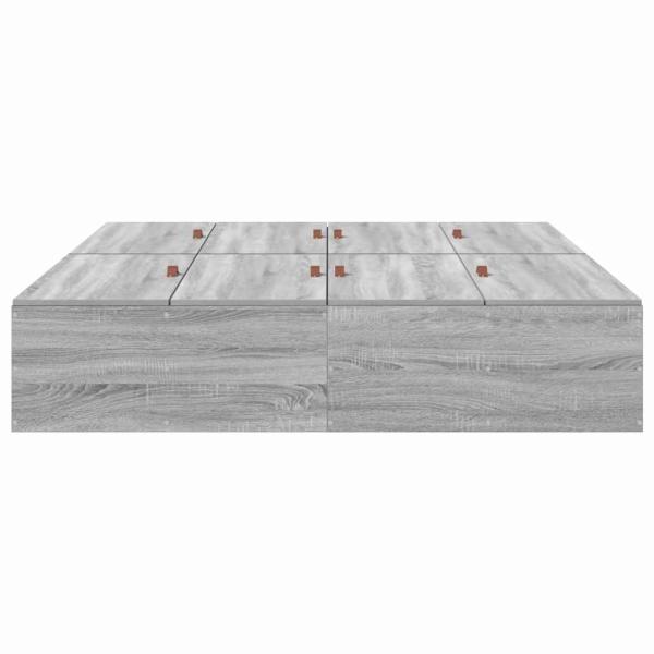 Stauraum Bettgestell Grau Sonoma 135x190 cm