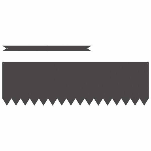 ARDEBO.de - Rasenumrandungen 30 Stück Schwarz 100x0,5x30 cm Stahl