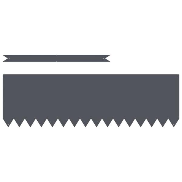 Rasenbegrenzungen 50 Stück Anthrazit 100x0,5x30 cm Stahl