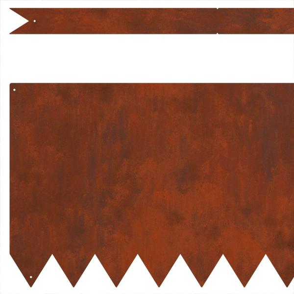Rasenabgrenzungen 50 Stück 100x0,5x30 cm Wetterstahl