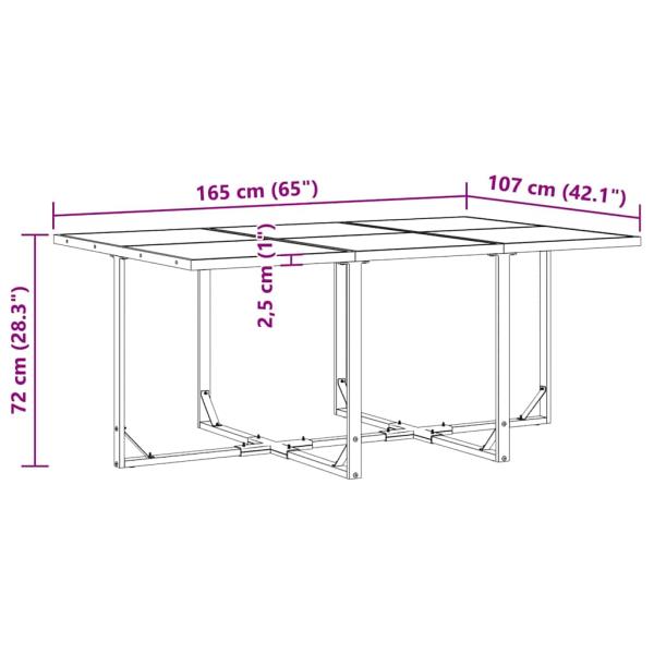 13-teiliges Garten-Esszimmer-Set mit Kissen aus Stahl und Textilene