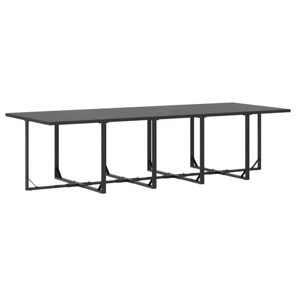 19-teiliges Garten-Esszimmer-Set mit Kissen aus Stahl und Textilene