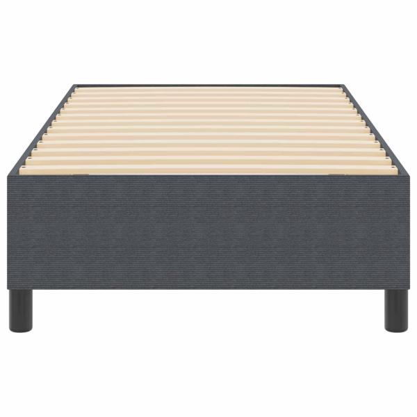 Boxspringbett Dunkelgrau 80x200 cm Cord-Stoff