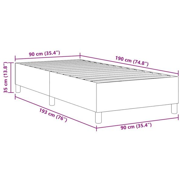 Boxspringbett Dunkelgrau Einzel Cord-Stoff