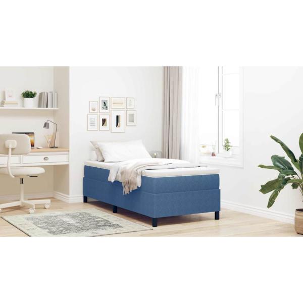 Boxspringbett Blau Einzel Cord-Stoff