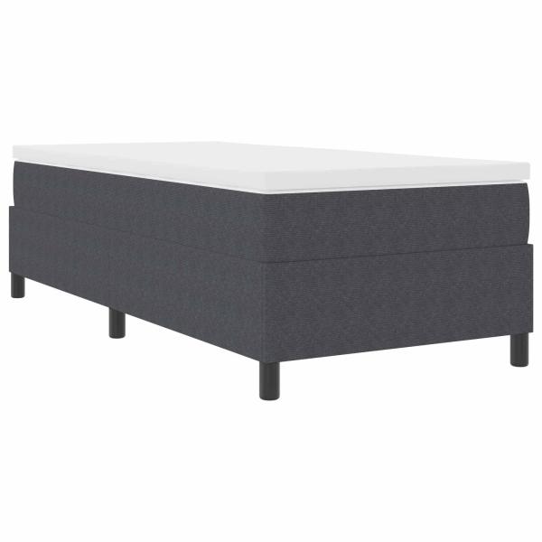 Boxspringbett Dunkelgrau 90x200 cm aus Cord