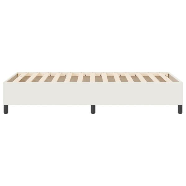 Boxspringbett Creme 90x200 cm Cord-Stoff