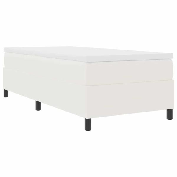 Boxspringbett Creme 90x200 cm Cord-Stoff