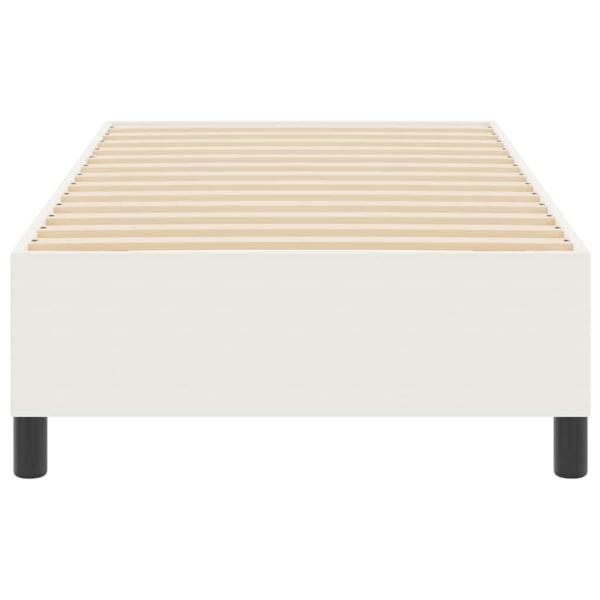 Boxspringbett Creme 90x200 cm Cord-Stoff