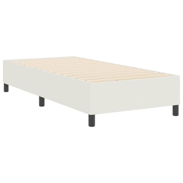 Boxspringbett Creme 90x200 cm Cord-Stoff