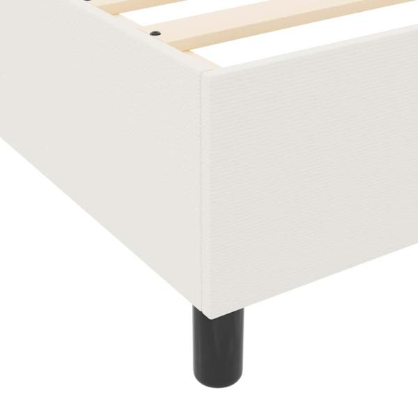 Boxspringbett Creme 90x200 cm Cord-Stoff