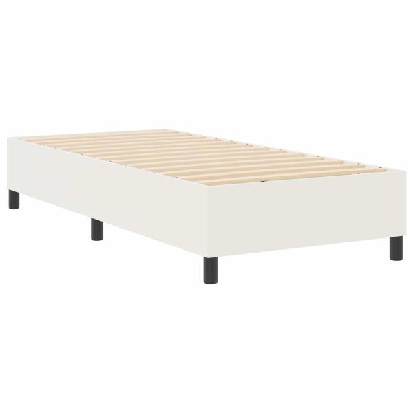 Boxspringbett Creme 90x200 cm Cord-Stoff